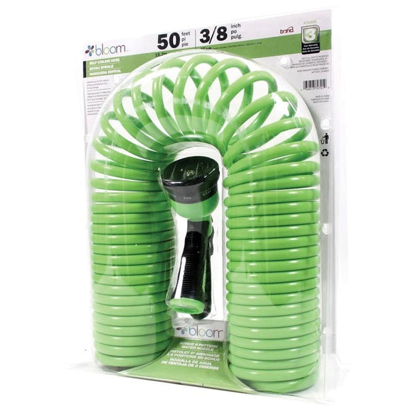 BLOOM SELF COILING HOSE WITH WATER NOZZLE